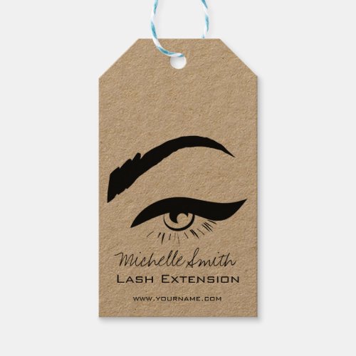 Black Eyeliner lash extension henna make up icon Gift Tags