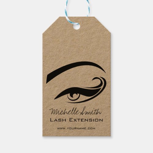 Black Eyeliner lash extension henna make up icon Gift Tags