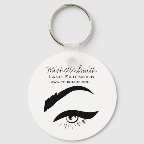 Black Eyeliner lash extension henna make up icon Keychain