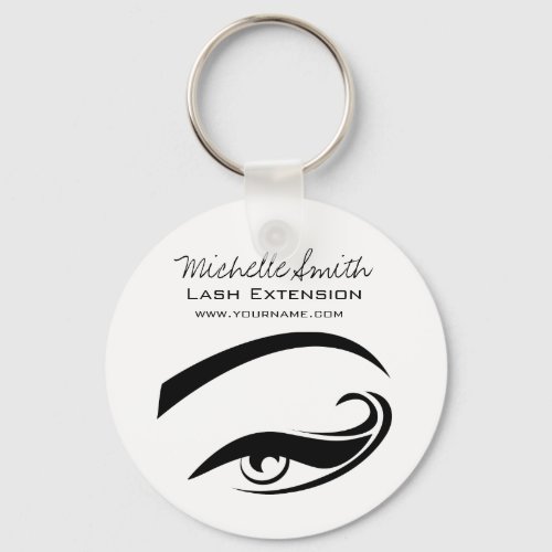 Black Eyeliner lash extension henna make up icon Keychain