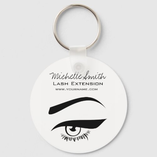 Black Eyeliner lash extension henna make up icon Keychain