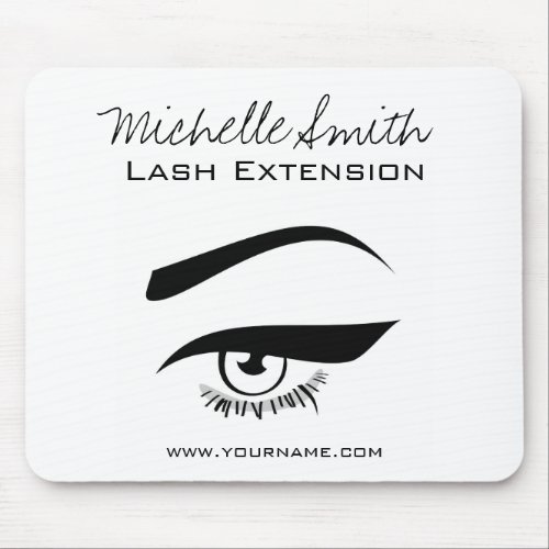 Black Eyeliner lash extension henna make up icon Mouse Pad