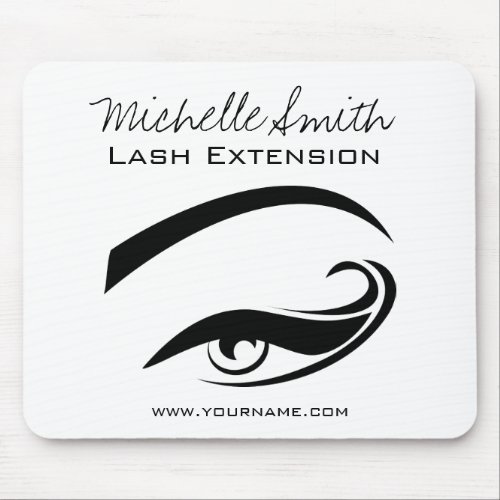 Black Eyeliner lash extension henna make up icon Mouse Pad