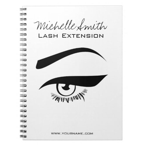 Black Eyeliner lash extension henna make up icon Notebook