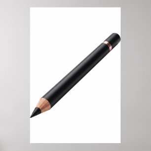 Black Eyeliner Pencil Makeup Illustration Poster