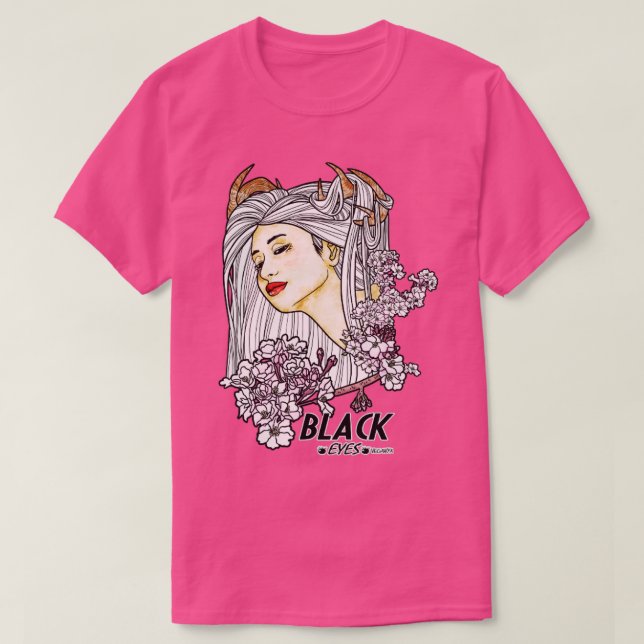 Black Eyes Pink T-Shirt (Design Front)