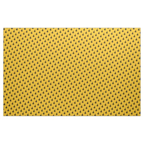 Black F_15 on Yellow 1 Inch Pattern Fabric