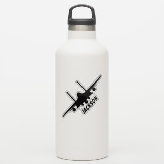 Black F-15E Strike Eagle Front Silhouette Name Sticker