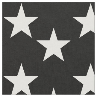 Black Fabric with White Star Pattern