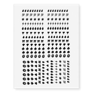 Black Face temporary tattoos