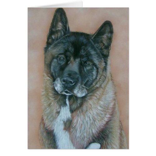 black faced akita dog picture realist portrait art