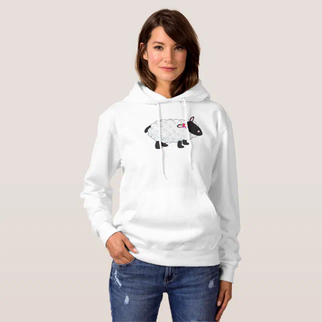 er der Distrahere Hele tiden Black Faced Sheep With White Wool Hoodie | Zazzle