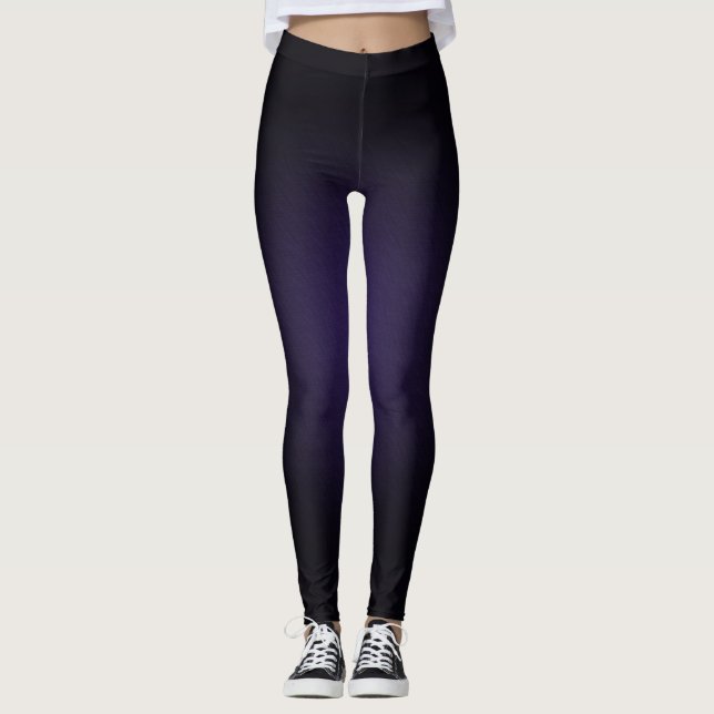 Black & Faded Color Leggings (Front)