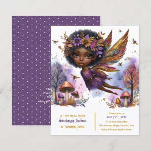 Black Fairy Birthday Fairycore Purple Gold 