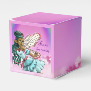 Black Fairy Birthday Favor Boxes