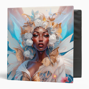 Black Fairy Queen Fantasy Art 3 Ring Binder