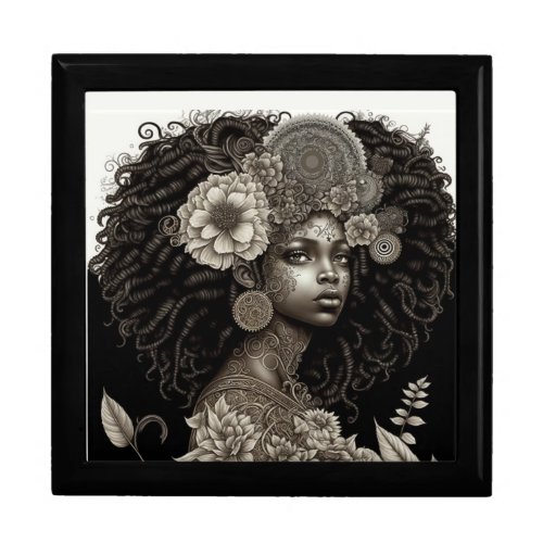 Black Fairy Queen Fantasy Art Gift Box