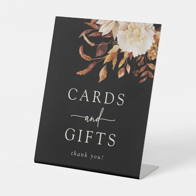 Black Fall Cards Sign (Front)