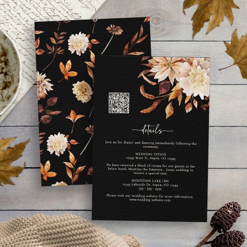 Black Fall Details Enclosure Card