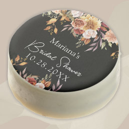 Black Fall Floral Bridal Shower Chocolate Covered Oreo