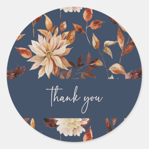 Black Fall Thank You Sticker