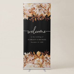 Black Fall Vertical Retractable Banner