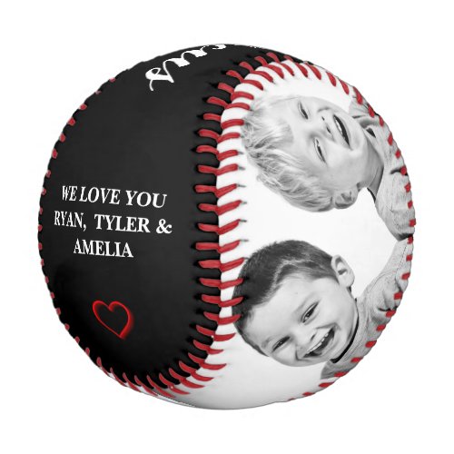Black Family 2 Photo Collage Fathers Day  Baseball
