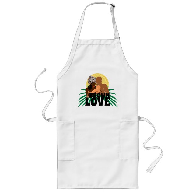 Black Family Brown Love Black Love Long Apron (Front)