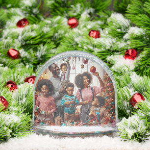 BLACK FAMILY CHRISTMAS SNOW GLOBE