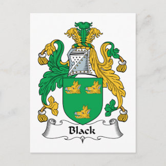 Black Family Crest Postcard