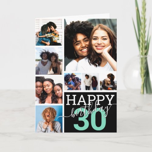 Black Family Friends Photo Collage Happy Birthday