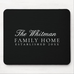 Black Family Home Mouse Pad