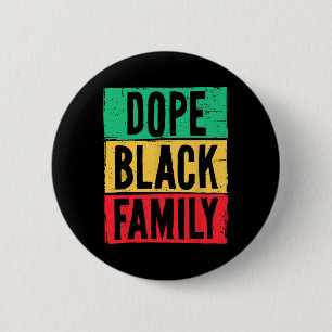 Black Family Juneteenth History Month Matching Button