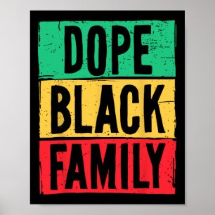 Black Family Juneteenth History Month Matching  Poster