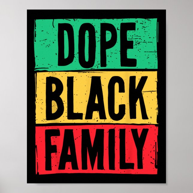 Black Family Juneteenth History Month Matching  Poster (Front)