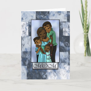Black Family Mother's Day Card