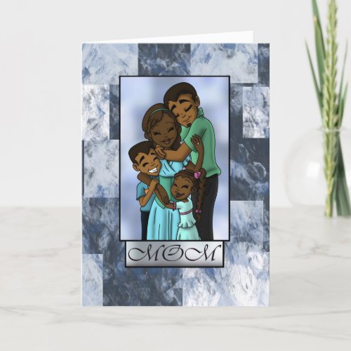Black Family Mothers Day Card