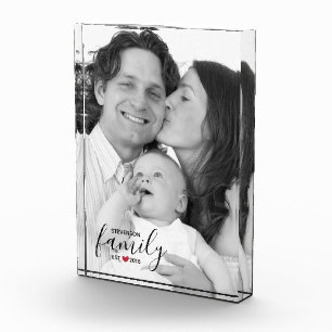 Black Family Name Est. Year Red Heart Family Photo
