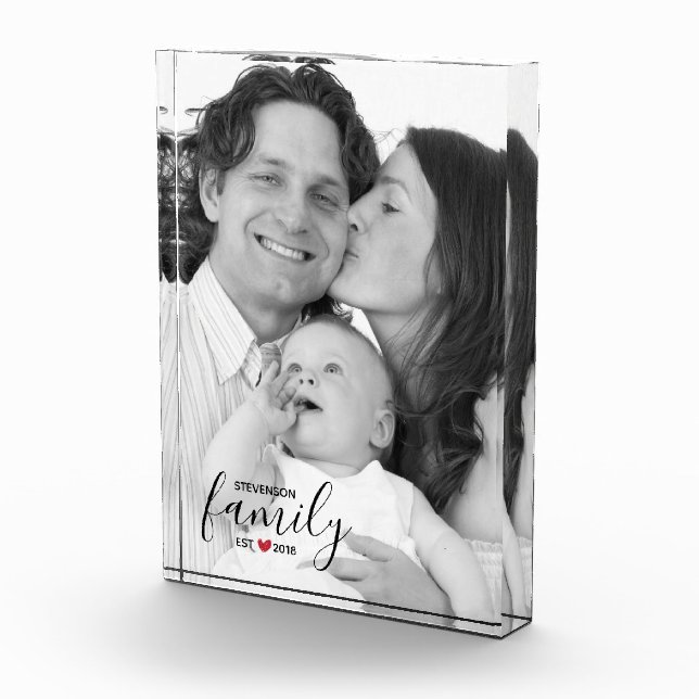 Black Family Name Est. Year Red Heart Family Photo (Right)