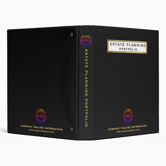 Black Family Trusts Estate Planning Portfolio With 3 Ring Binder (Background)