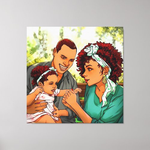 Black Family Values Canvas Print