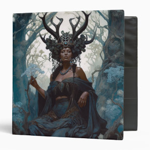 Black Fantasy Sorceress Magic Fantasy 3 Ring Binder