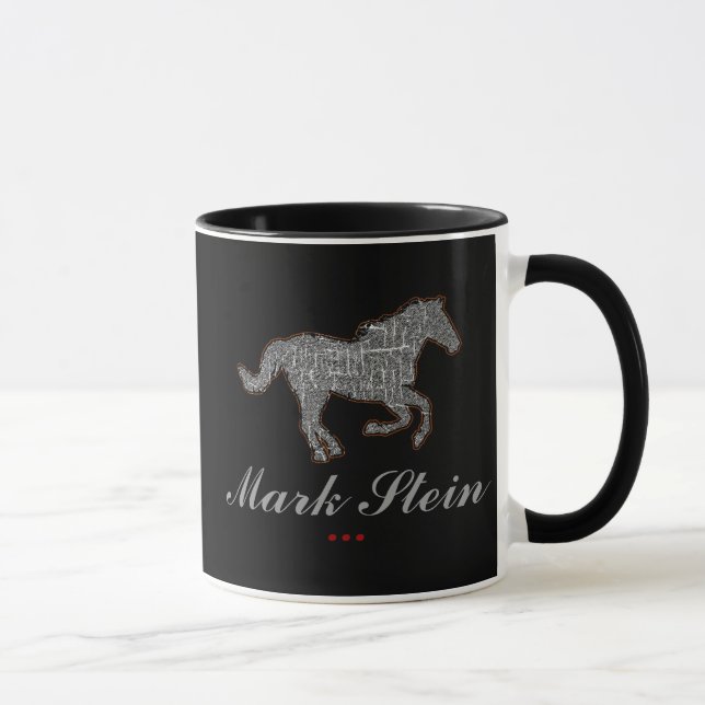 black farm horse personalized mug (Right)