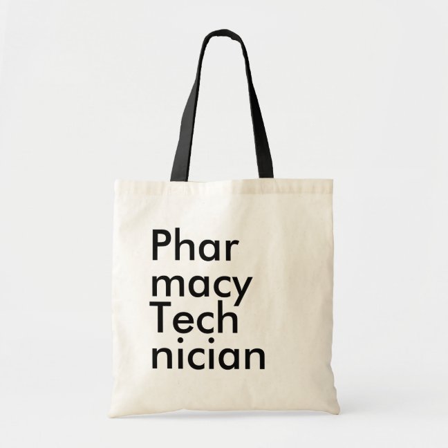 Black Fashion Pharmacy Technician Tote Bag