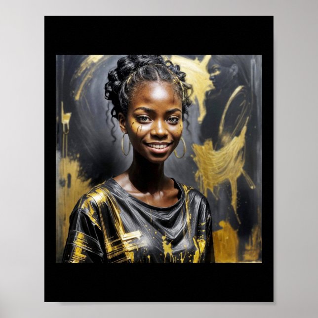 Black Fashion S Sticker1  Poster (Front)