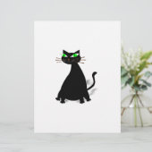 Black Fat Cat With Green Eyes (Standing Front)