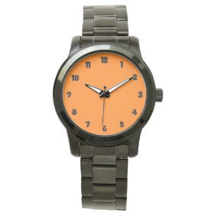 Black Fat Numbers On Orange wacnt Watch