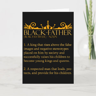 Black Father African American Father's Day Afrocen Card