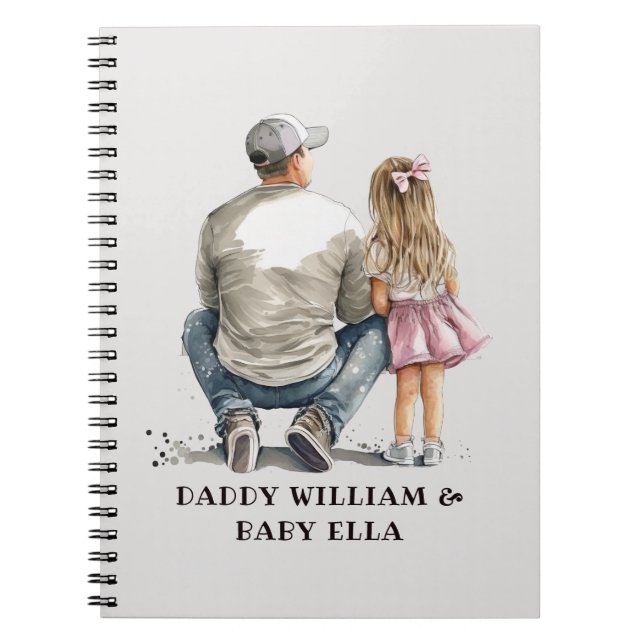 Black Father and Daughter Bond (10) Notebook (Front)