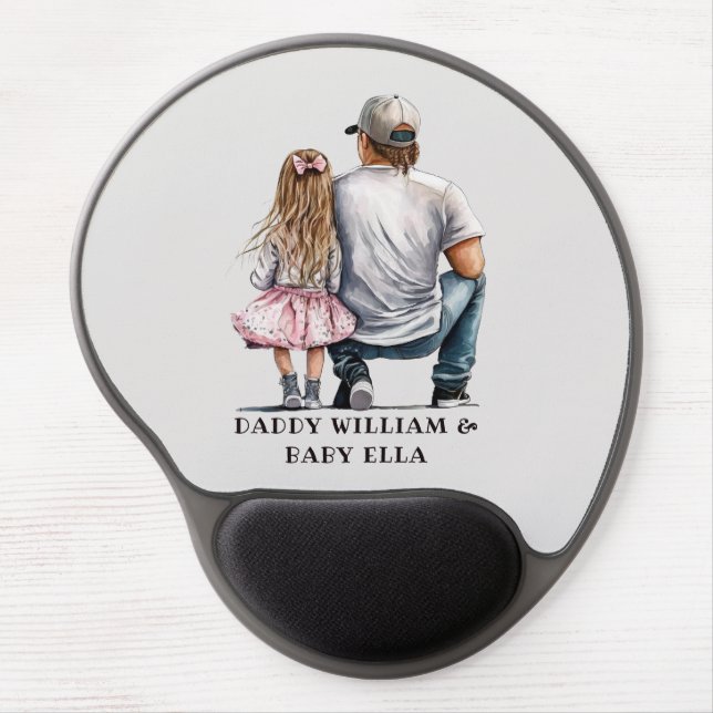 Black Father and Daughter Bond (11) Gel Mouse Pad (Front)